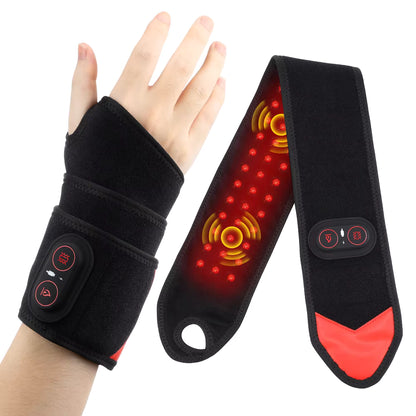 Wireless Red Light Therapy Wrap with Heat & Vibration for Knee, Elbow, Wrist & Ankle