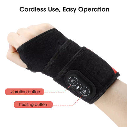 Wireless Red Light Therapy Wrap with Heat & Vibration for Knee, Elbow, Wrist & Ankle