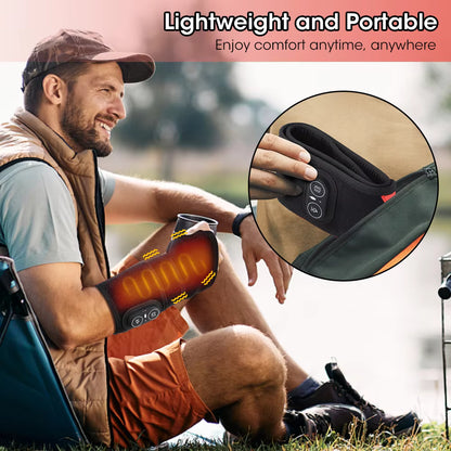 Wireless Red Light Therapy Wrap with Heat & Vibration for Knee, Elbow, Wrist & Ankle