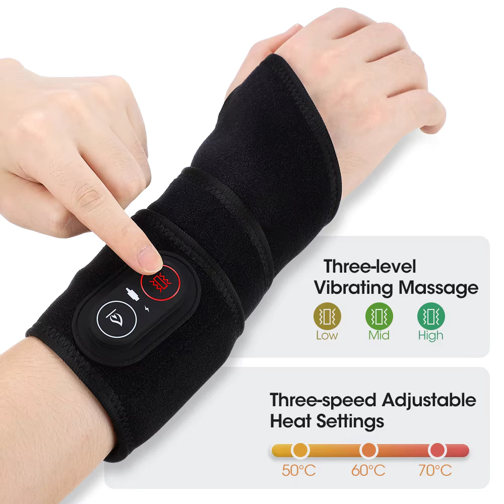 Wireless Red Light Therapy Wrap with Heat & Vibration for Knee, Elbow, Wrist & Ankle