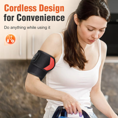 Wireless Red Light Therapy Wrap with Heat & Vibration for Knee, Elbow, Wrist & Ankle