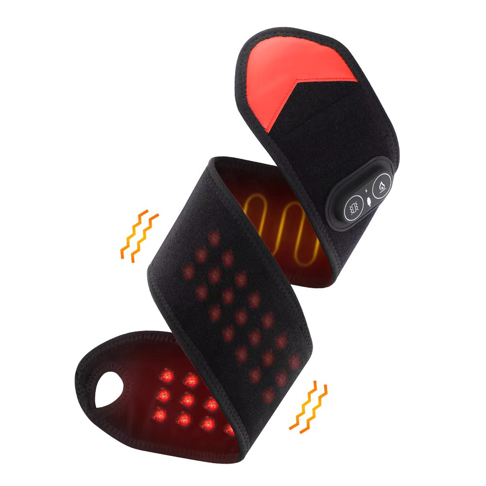 Wireless Red Light Therapy Wrap with Heat & Vibration for Knee, Elbow, Wrist & Ankle