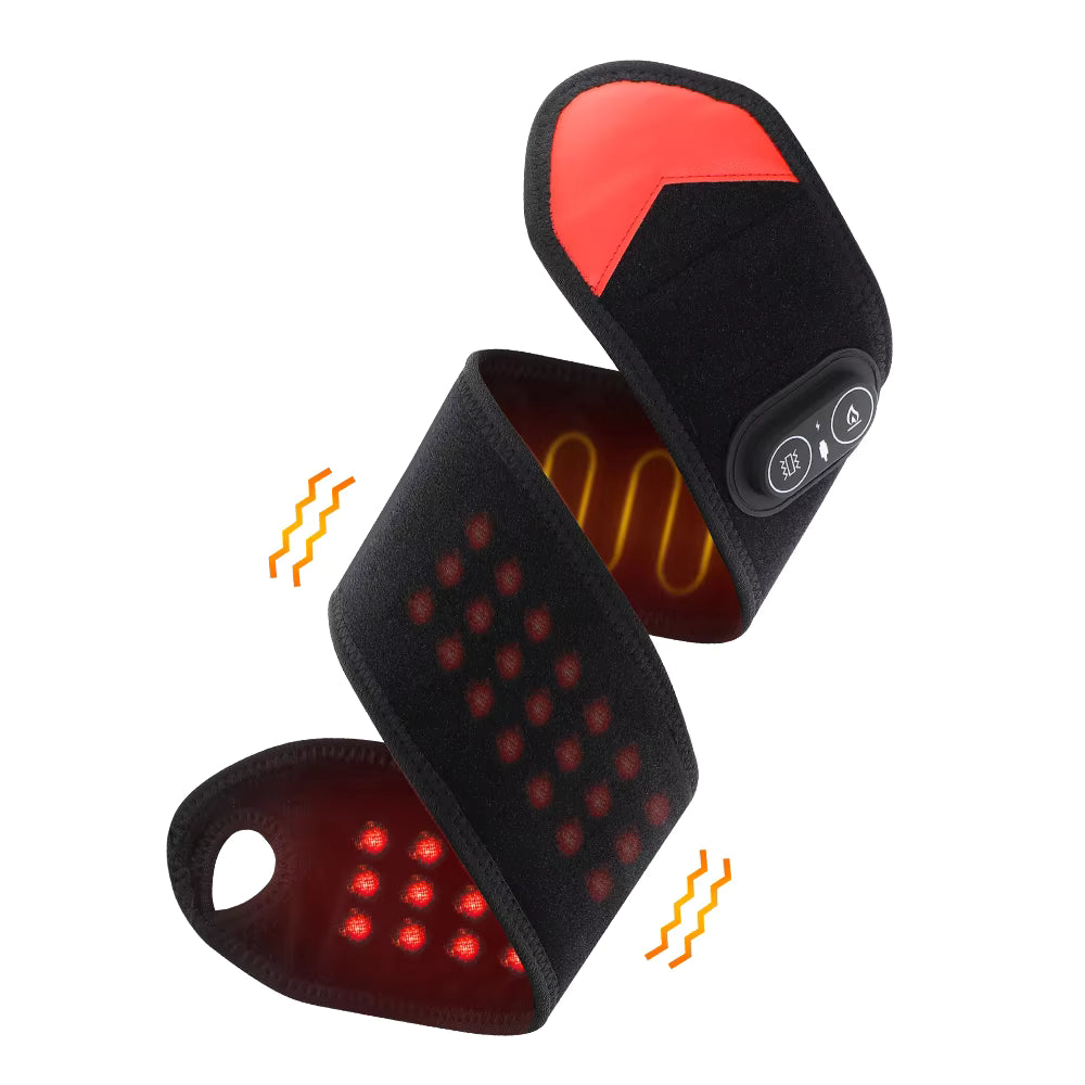 Wireless Red Light Therapy Wrap with Heat & Vibration for Knee, Elbow, Wrist & Ankle