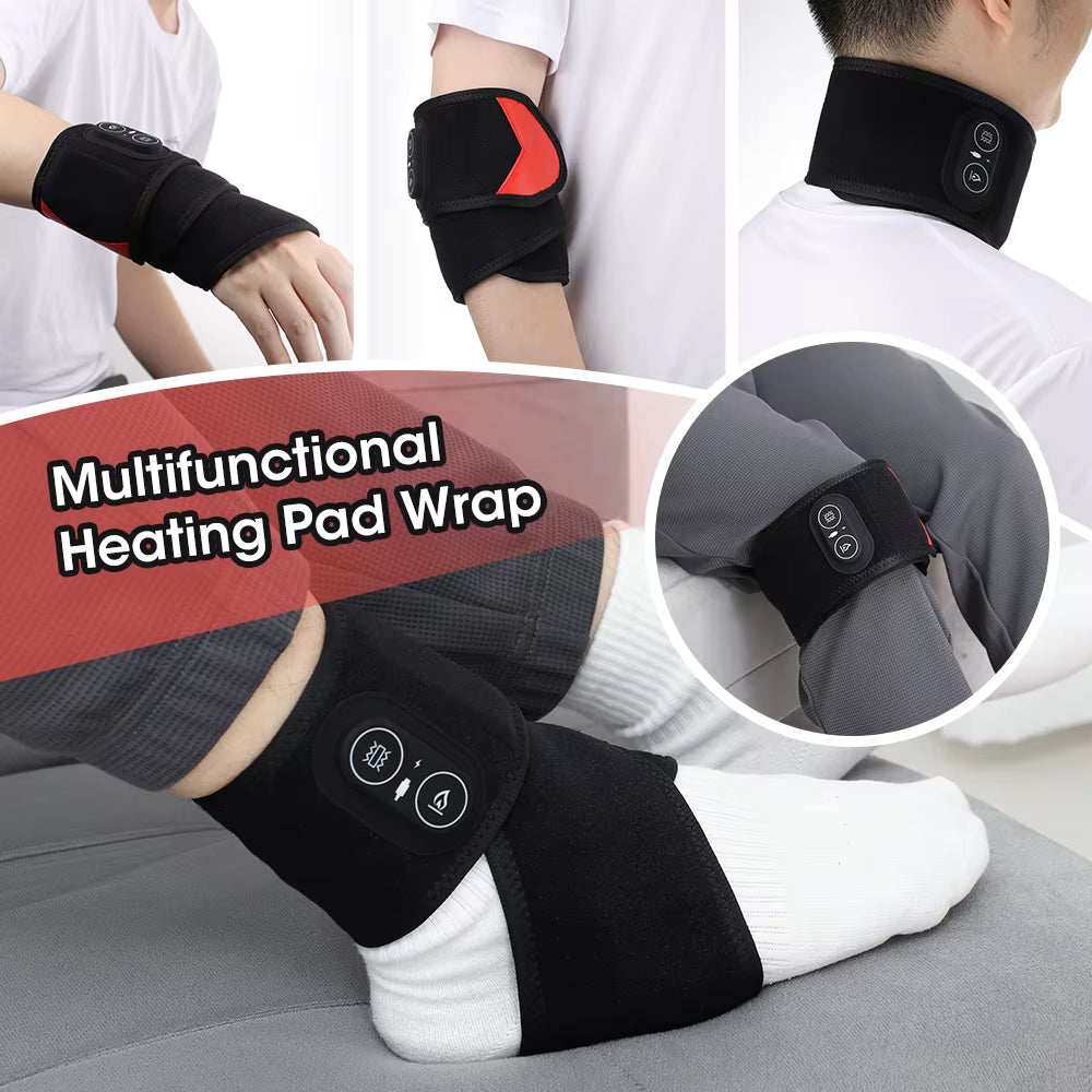 Wireless Red Light Therapy Wrap with Heat & Vibration for Knee, Elbow, Wrist & Ankle