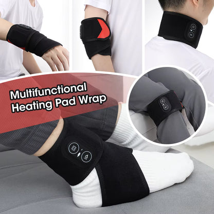 Wireless Red Light Therapy Wrap with Heat & Vibration for Knee, Elbow, Wrist & Ankle
